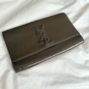 Yves Saint Laurent Grey Belle De Jour Clutch